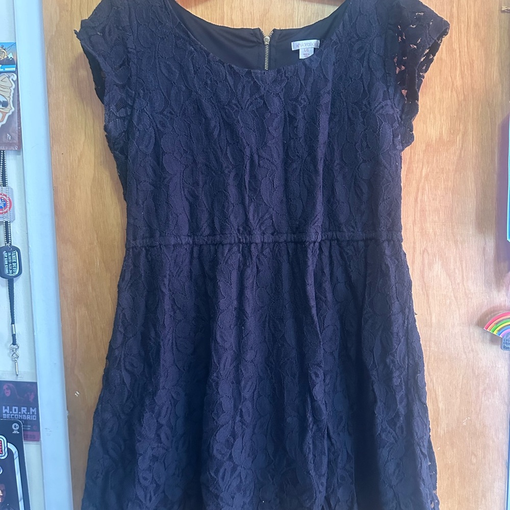 Xhilaration Black Ruffled Mini Dress